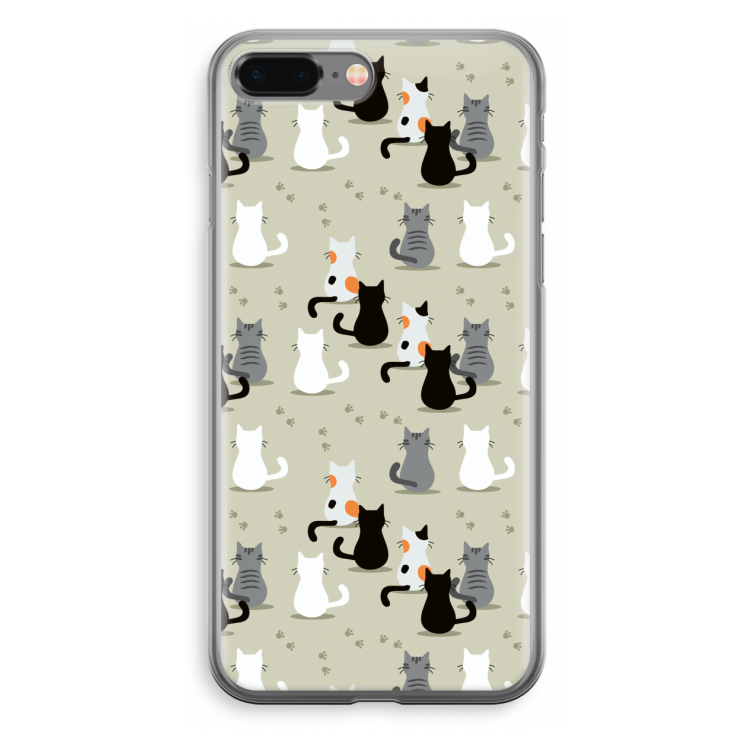 Katten: iPhone 8 Plus Transparant Hoesje