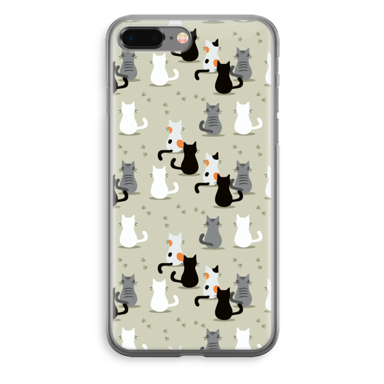Katten: iPhone 8 Plus Transparant Hoesje