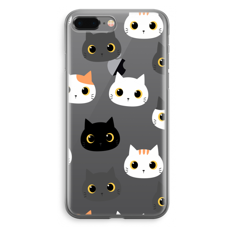 Katten: iPhone 8 Plus Transparant Hoesje