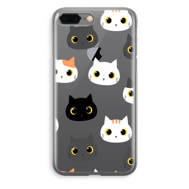 Katten: iPhone 8 Plus Transparant Hoesje