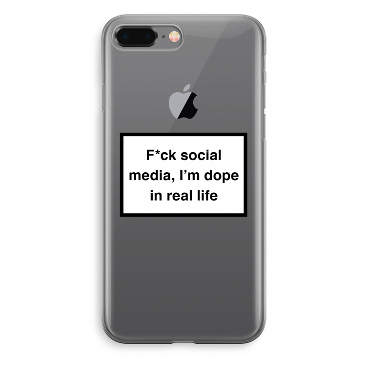I'm dope: iPhone 8 Plus Transparant Hoesje