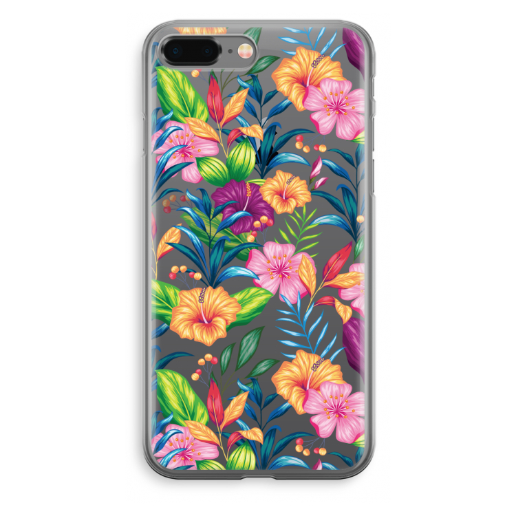 Tropisch 2: iPhone 8 Plus Transparant Hoesje