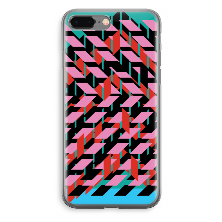 Skew Blush 2: iPhone 8 Plus Transparant Hoesje