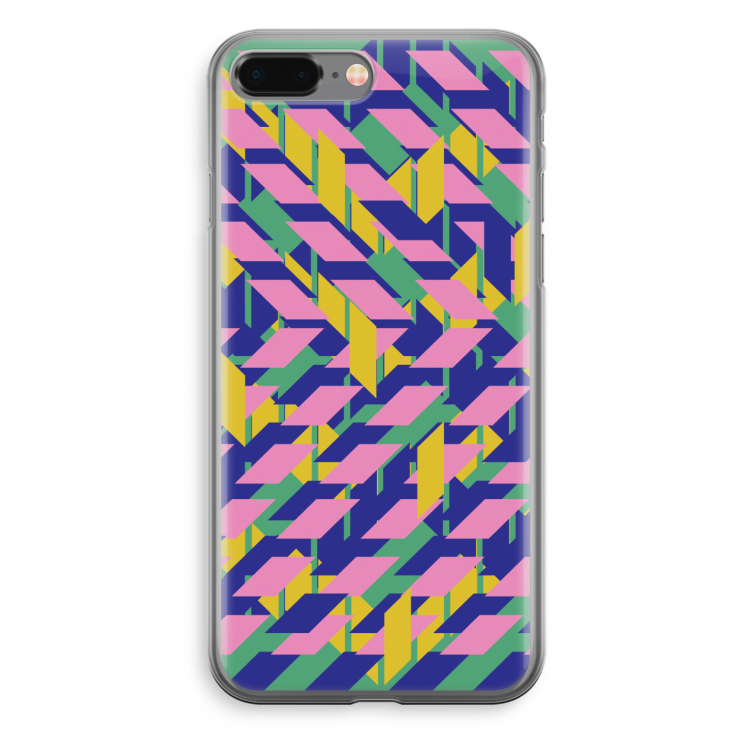 Skew Blush 1: iPhone 8 Plus Transparant Hoesje