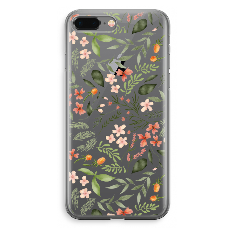 Sweet little flowers: iPhone 8 Plus Transparant Hoesje
