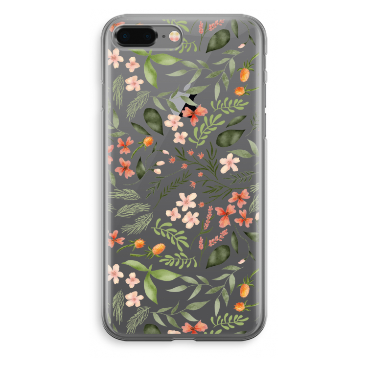 Sweet little flowers: iPhone 8 Plus Transparant Hoesje