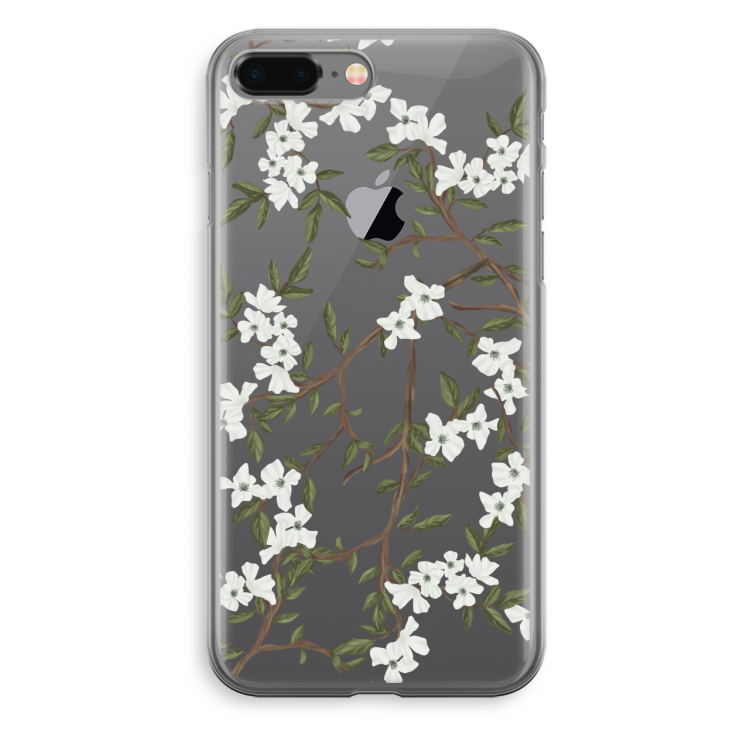 Blossoming spring: iPhone 8 Plus Transparant Hoesje