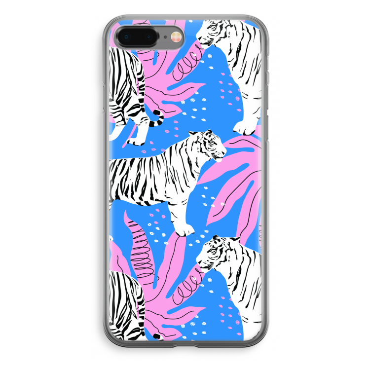 Tijger: iPhone 8 Plus Transparant Hoesje