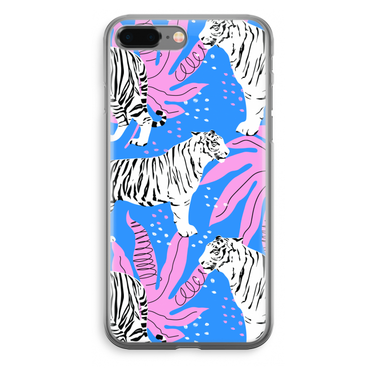 Tijger: iPhone 8 Plus Transparant Hoesje