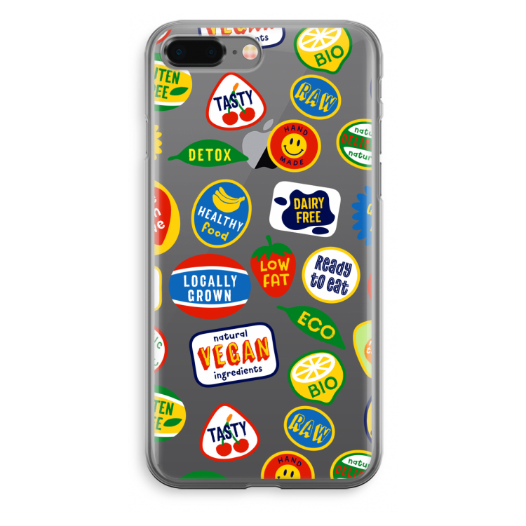 Fruitsticker: iPhone 8 Plus Transparant Hoesje