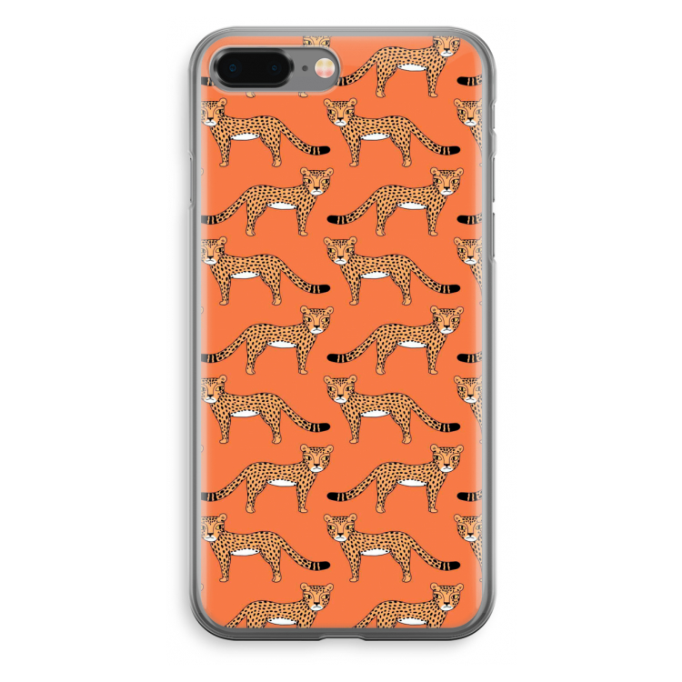 Cheetah: iPhone 8 Plus Transparant Hoesje