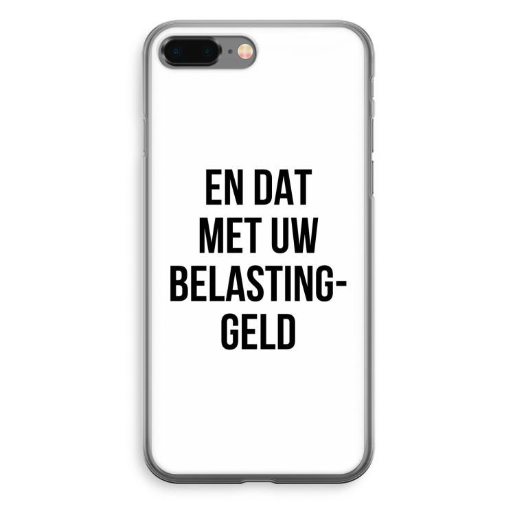 Belastinggeld: iPhone 8 Plus Transparant Hoesje