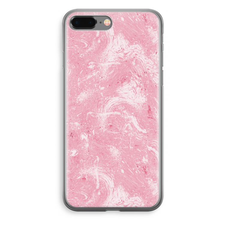 Abstract Painting Pink: iPhone 8 Plus Transparant Hoesje