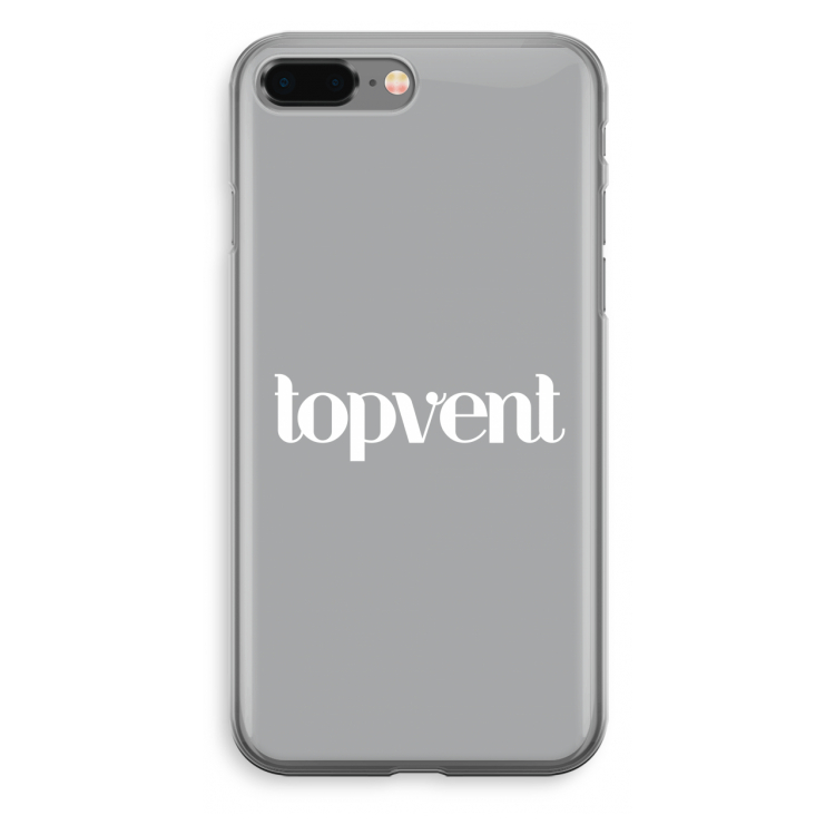 Topvent Grijs Wit: iPhone 8 Plus Transparant Hoesje