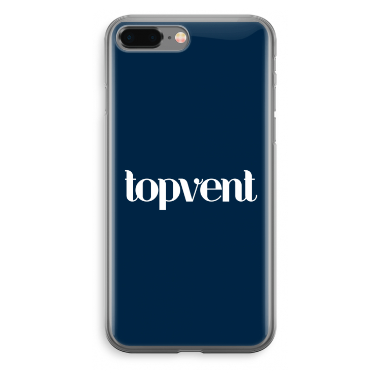 Topvent Navy: iPhone 8 Plus Transparant Hoesje