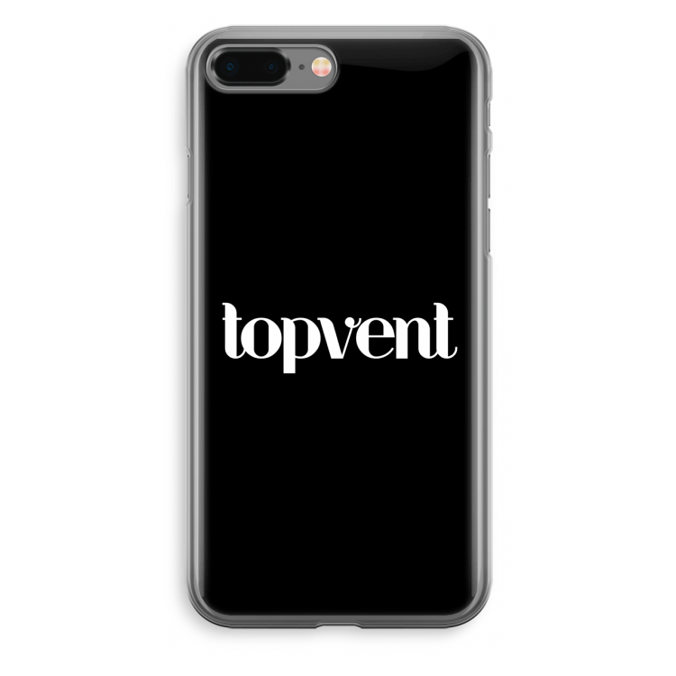Topvent Zwart: iPhone 8 Plus Transparant Hoesje