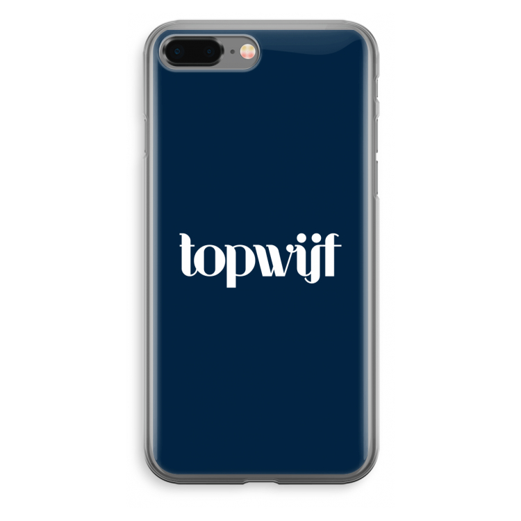 Topwijf Navy: iPhone 8 Plus Transparant Hoesje