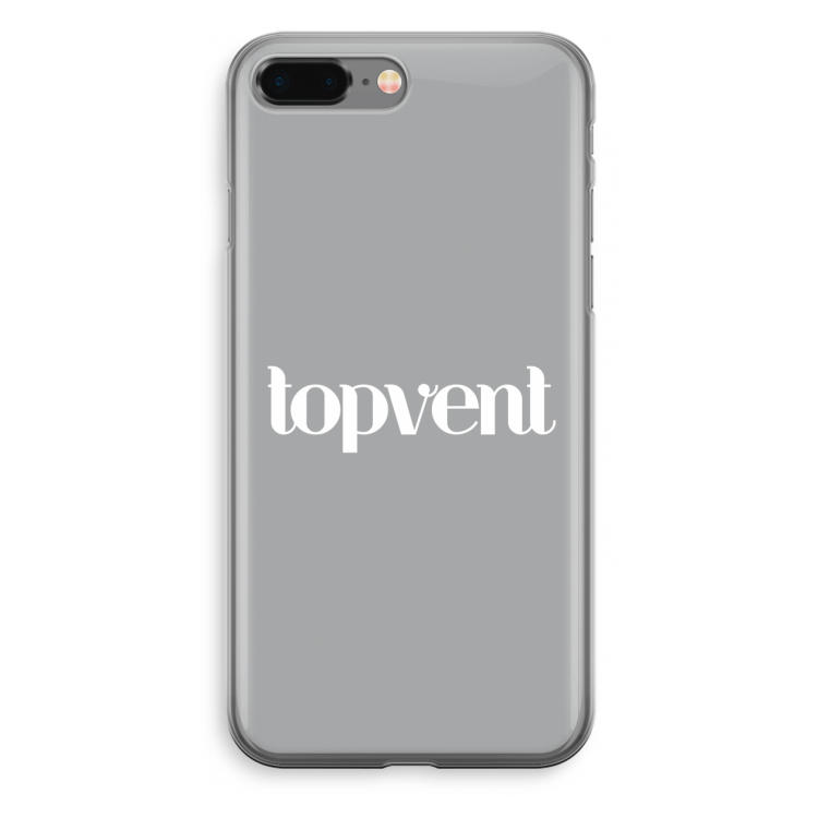 Topvent Grijs Wit: iPhone 8 Plus Transparant Hoesje