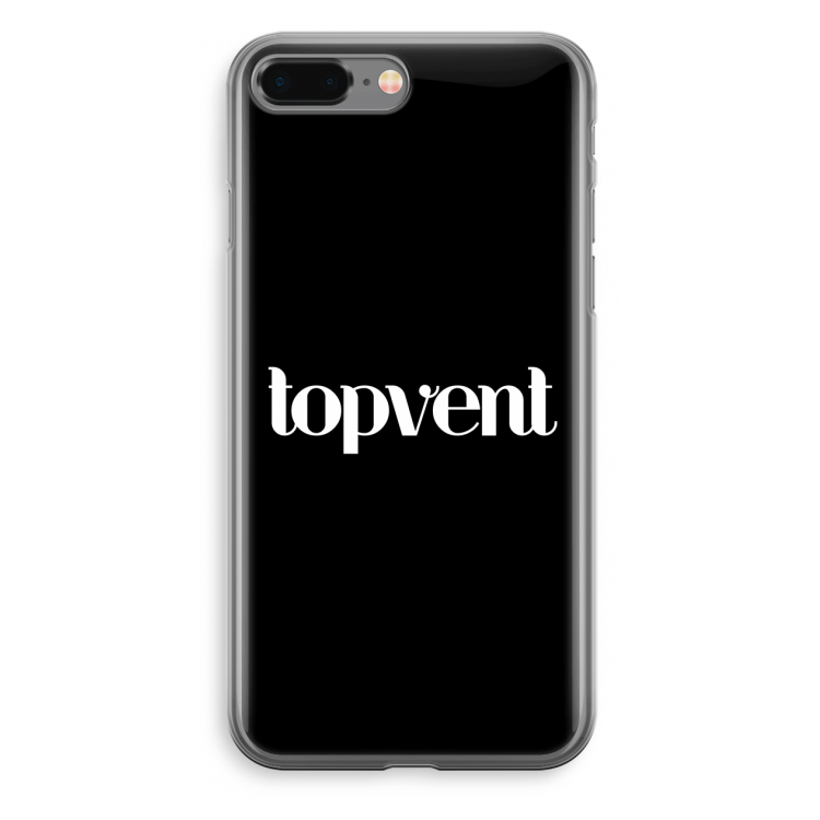 Topvent Zwart: iPhone 8 Plus Transparant Hoesje