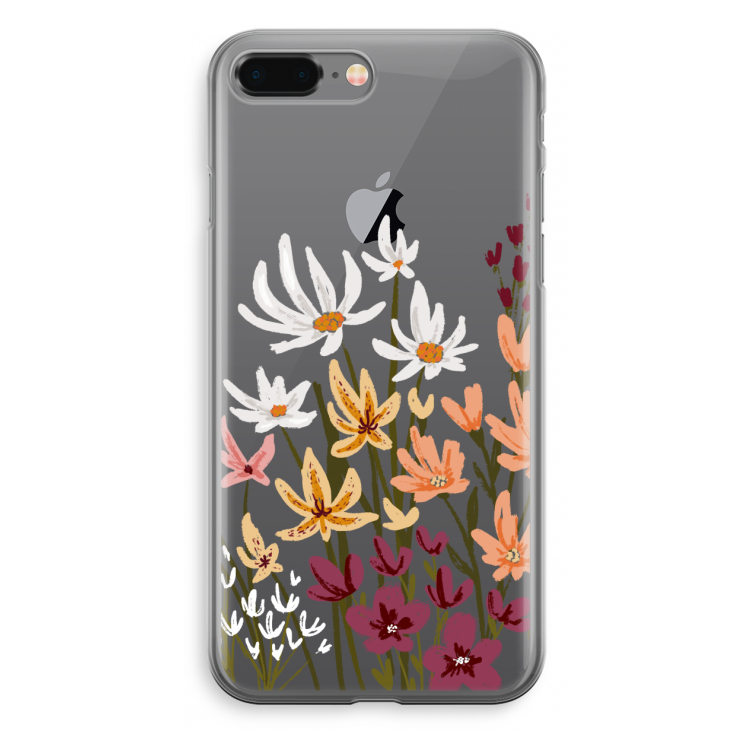 Painted wildflowers: iPhone 8 Plus Transparant Hoesje