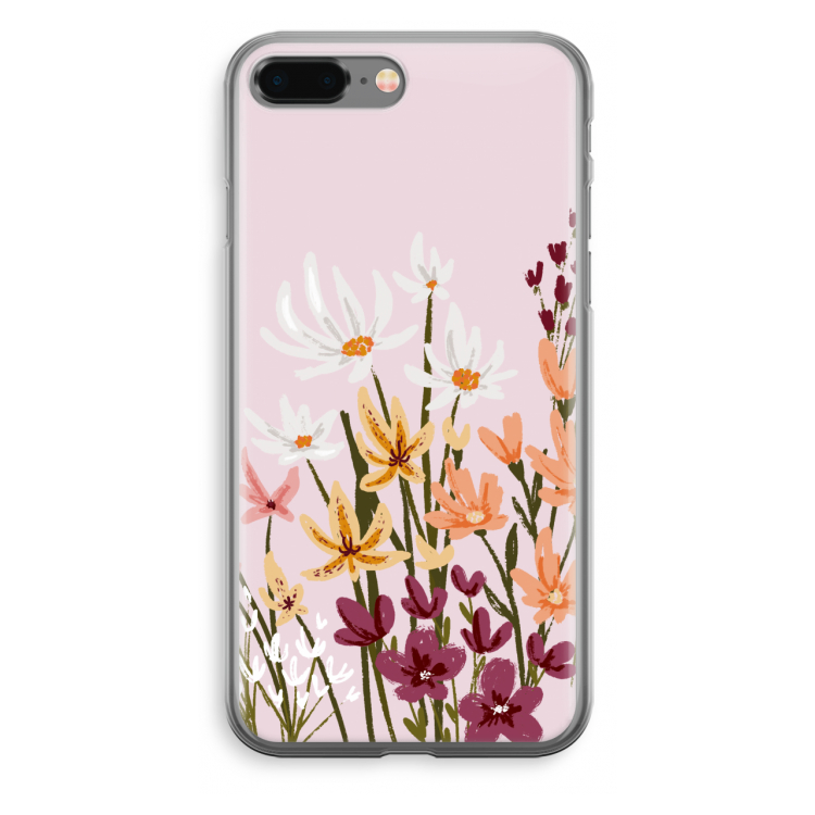 Painted wildflowers: iPhone 8 Plus Transparant Hoesje