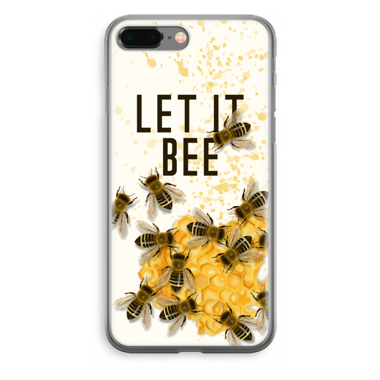 Let it bee: iPhone 8 Plus Transparant Hoesje