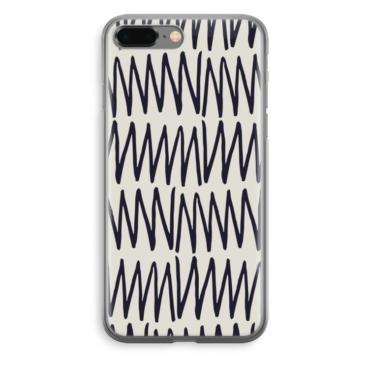 Marrakech Zigzag: iPhone 8 Plus Transparant Hoesje