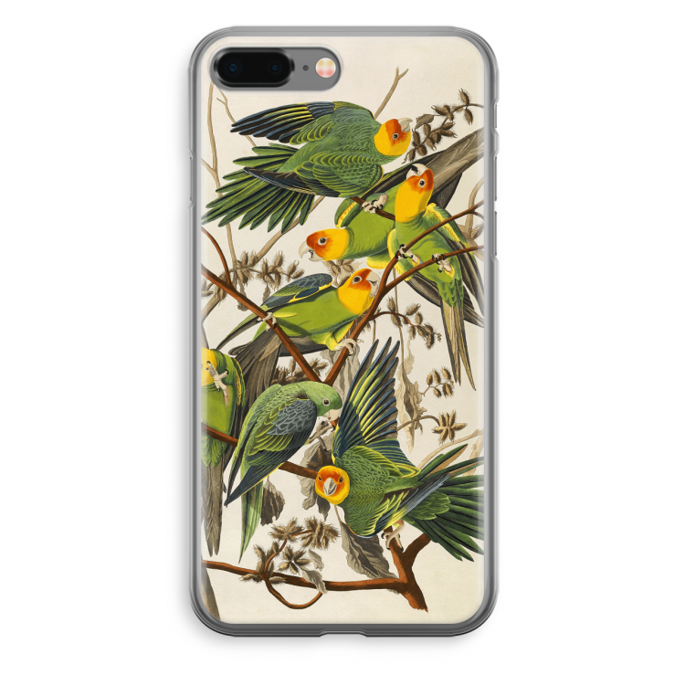 Carolinaparkiet: iPhone 8 Plus Transparant Hoesje