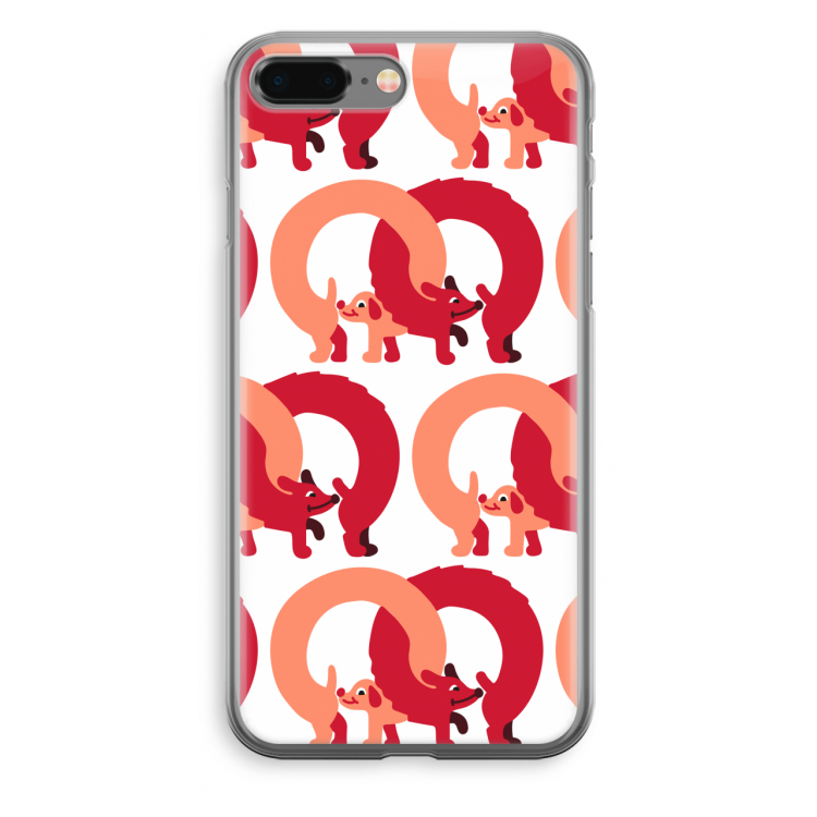 Dogs: iPhone 8 Plus Transparant Hoesje