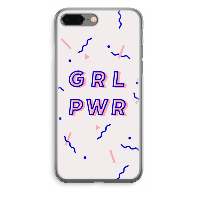 GRL PWR: iPhone 8 Plus Transparant Hoesje