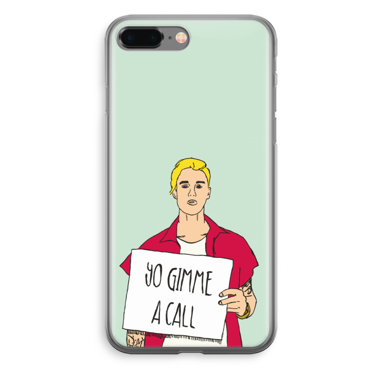 Gimme a call: iPhone 8 Plus Transparant Hoesje