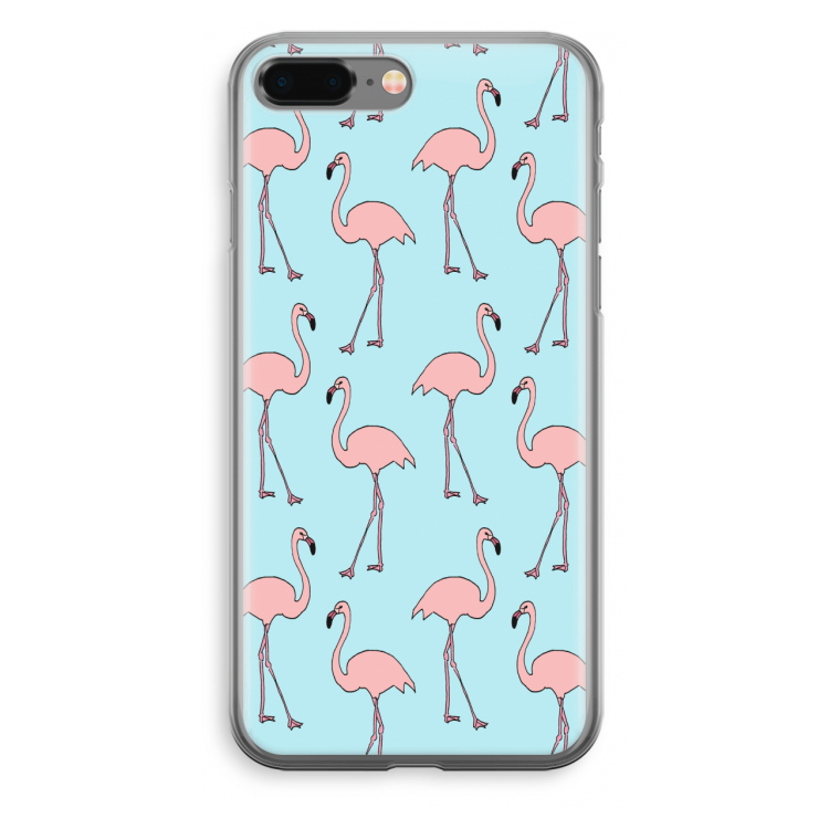 Anything Flamingoes: iPhone 8 Plus Transparant Hoesje