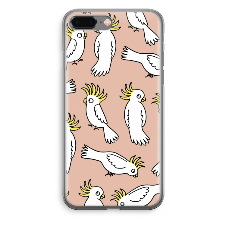 Papegaai: iPhone 8 Plus Transparant Hoesje