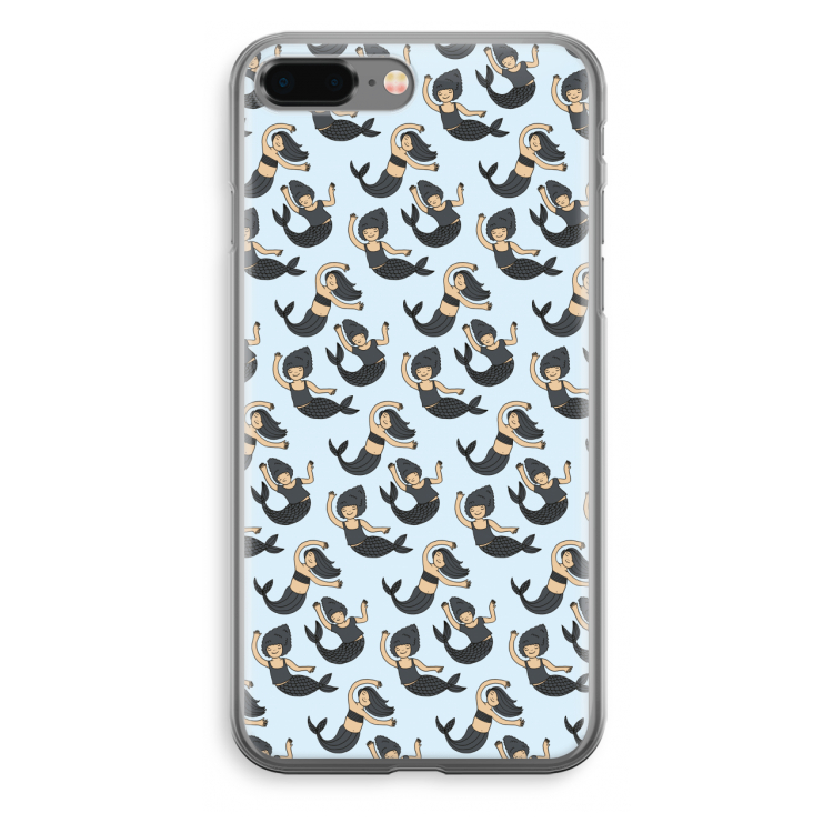 Zeemeermin: iPhone 8 Plus Transparant Hoesje