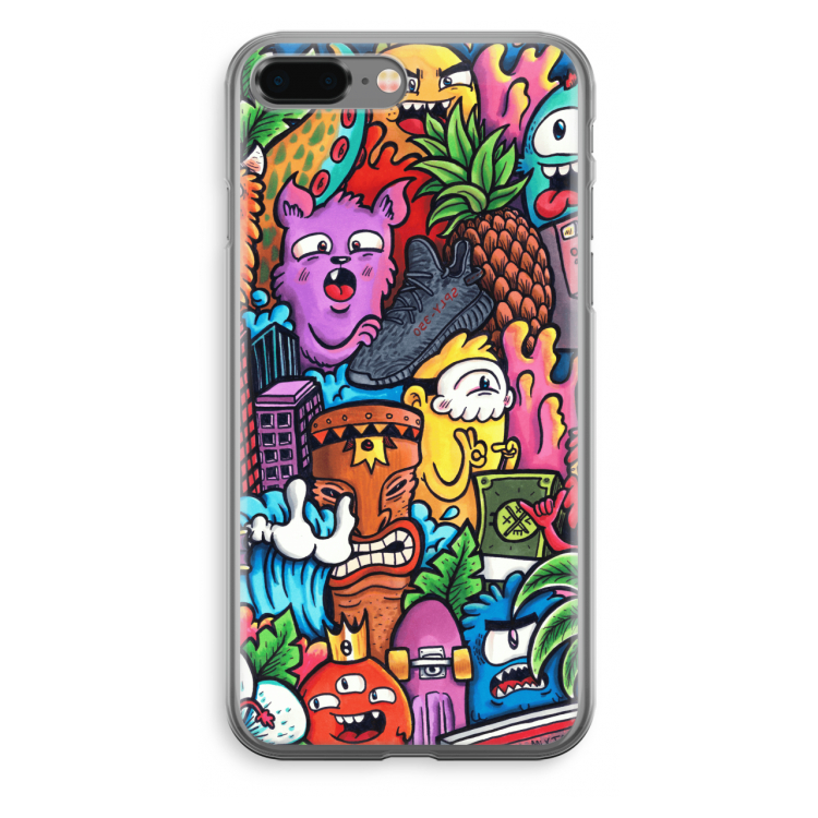 Vexx Mixtape: iPhone 8 Plus Transparant Hoesje