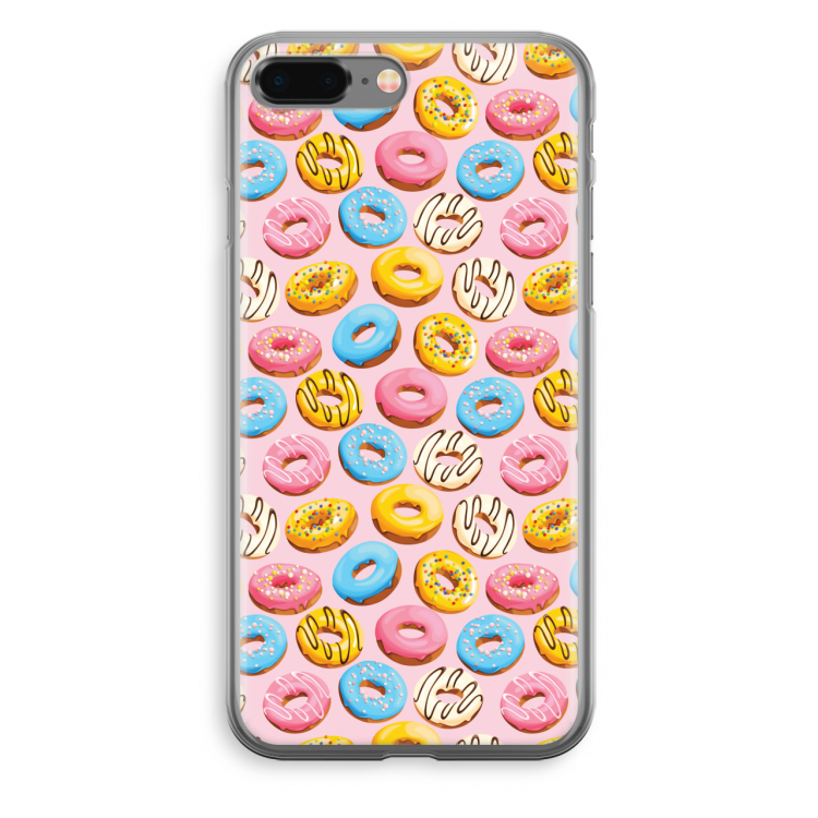 Pink donuts: iPhone 8 Plus Transparant Hoesje