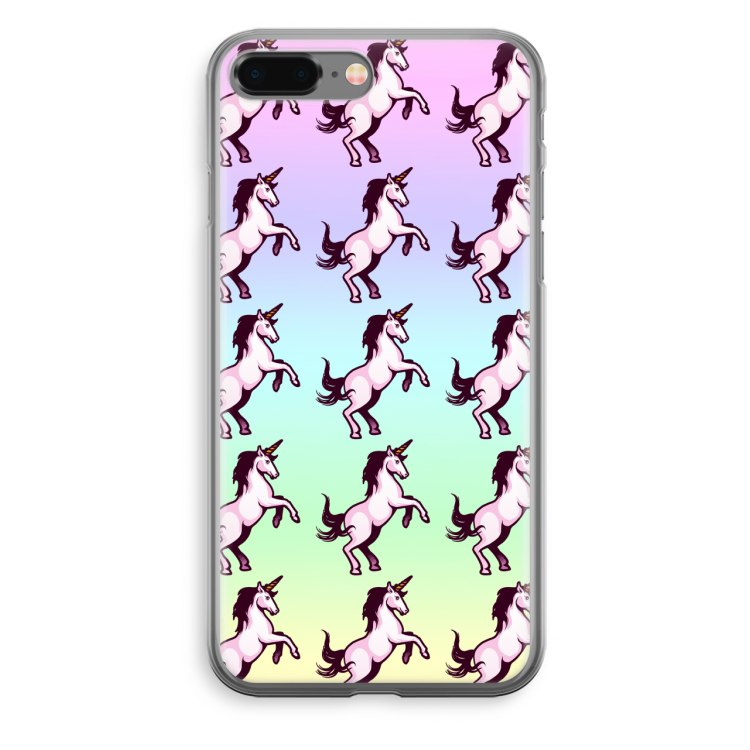 Musketon Unicorn: iPhone 8 Plus Transparant Hoesje