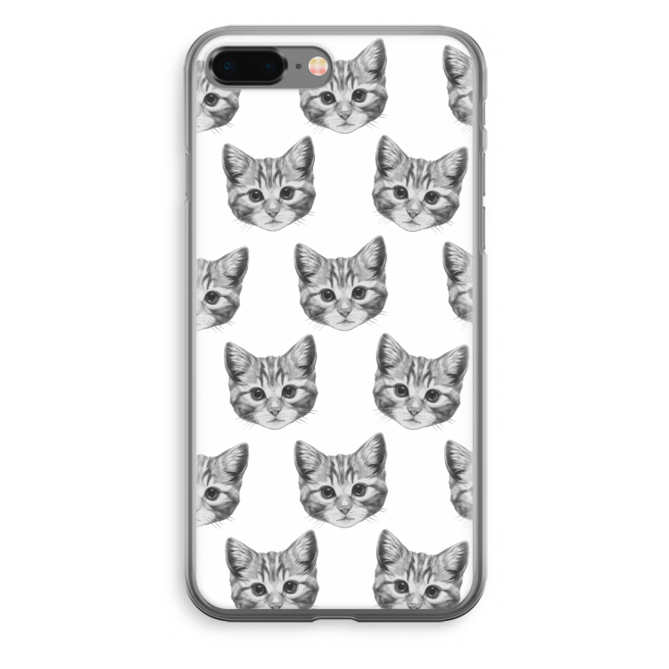 Kitten: iPhone 8 Plus Transparant Hoesje