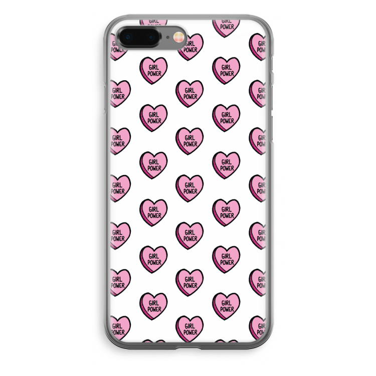 GIRL POWER: iPhone 8 Plus Transparant Hoesje