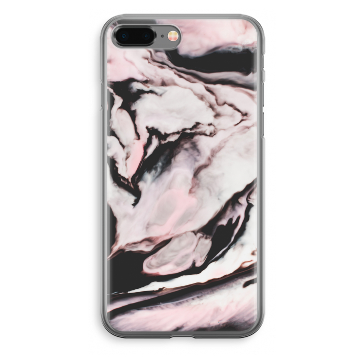 Roze stroom: iPhone 8 Plus Transparant Hoesje