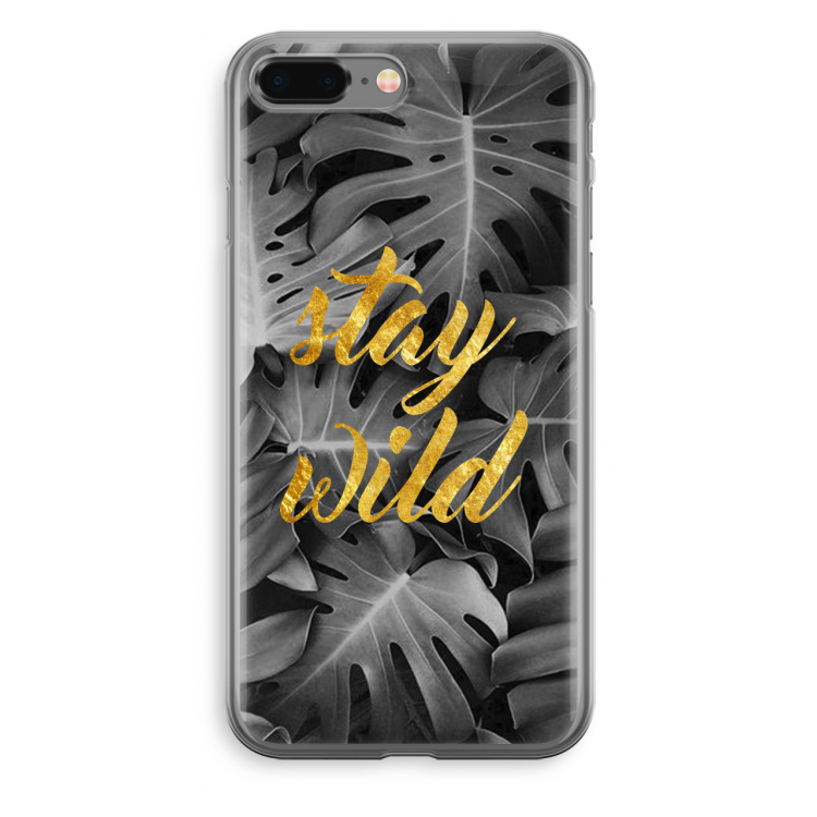 Stay wild: iPhone 8 Plus Transparant Hoesje