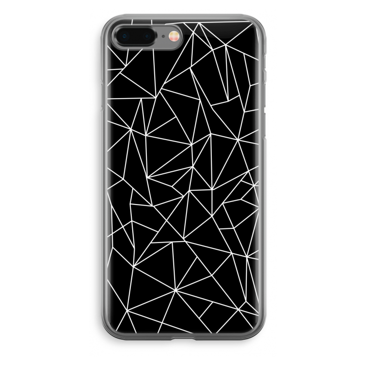 Geometrische lijnen wit: iPhone 8 Plus Transparant Hoesje