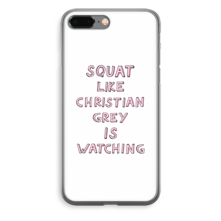 Christian Grey: iPhone 8 Plus Transparant Hoesje