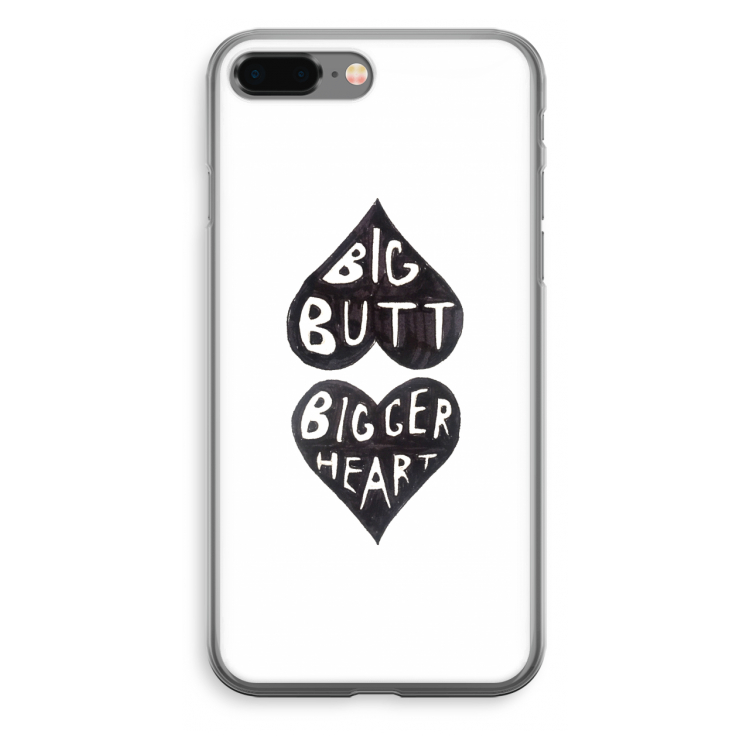 Big butt bigger heart: iPhone 8 Plus Transparant Hoesje