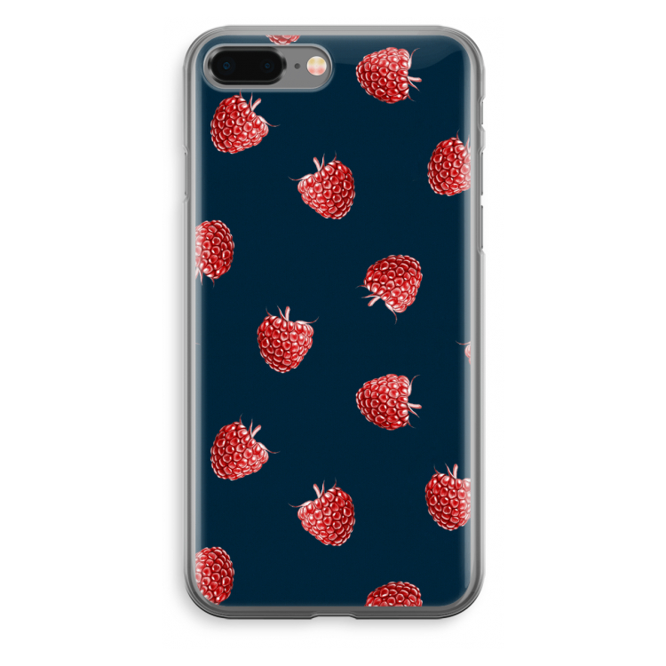 Framboosjes: iPhone 8 Plus Transparant Hoesje