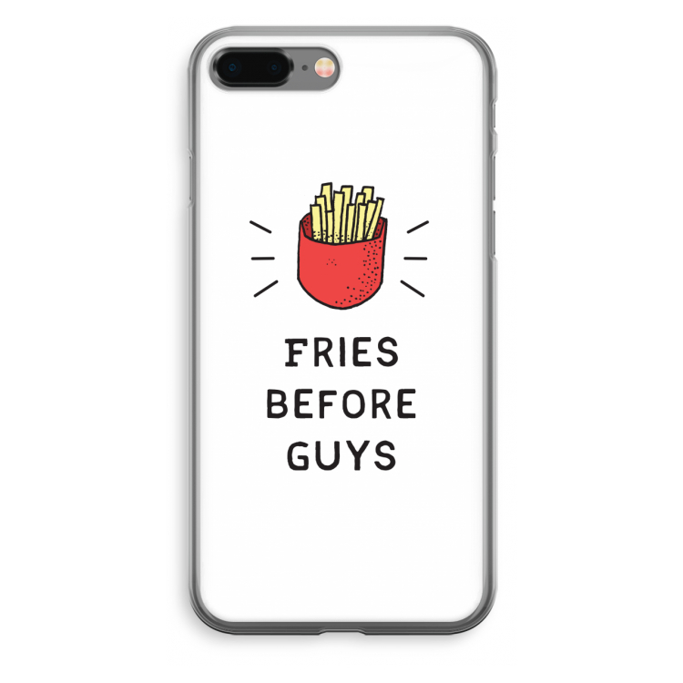 Fries before guys: iPhone 8 Plus Transparant Hoesje