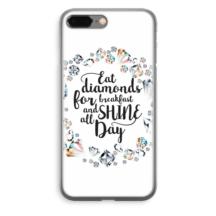 Diamonds: iPhone 8 Plus Transparant Hoesje