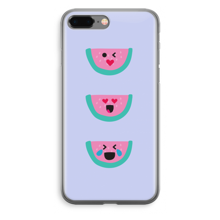 Smiley watermeloen: iPhone 8 Plus Transparant Hoesje