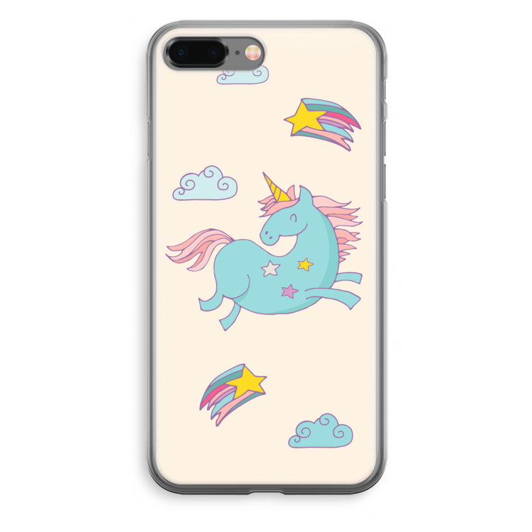 Vliegende eenhoorn: iPhone 8 Plus Transparant Hoesje