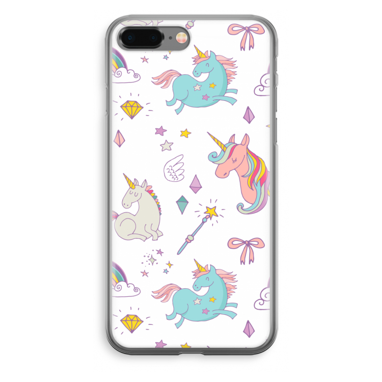 Fantasiewereld: iPhone 8 Plus Transparant Hoesje